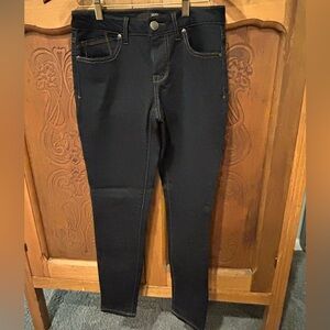 1822 Denim Dark Wash Jeans with Pink Stitching